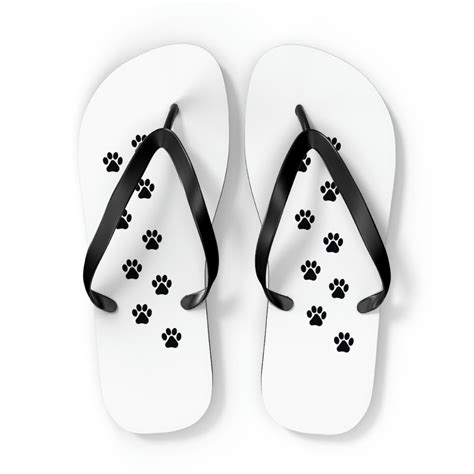 paw print flip flops